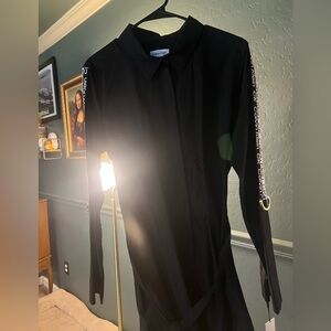 Calvin Klein Black Long Sleeve Dress w/ Belt